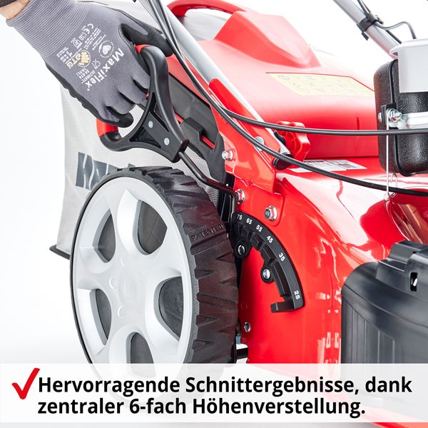 HECHT 3-Rad Benzin Rasenmäher »5483 SW« Benzin Rasenmäher mit verstellbarer Schnitthöhe