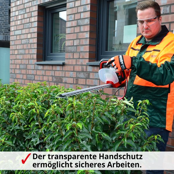HECHT Elektro Heckenschere 611 Elektro Heckenschere mit transparentem Handschutz