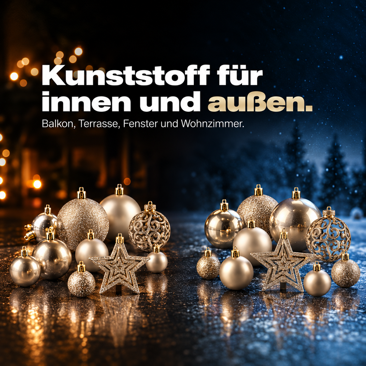 ONBEST Baumschmuck: Wetterfester Kunststoff für innen und außen (Dieses Bild wurde mit Hilfe von KI generiert.)