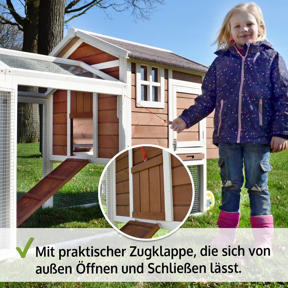 zooprinz Hünhervoliere Mobi praktische Zugklappe  (Dieses Bild wurde mit Hilfe von KI generiert.)
