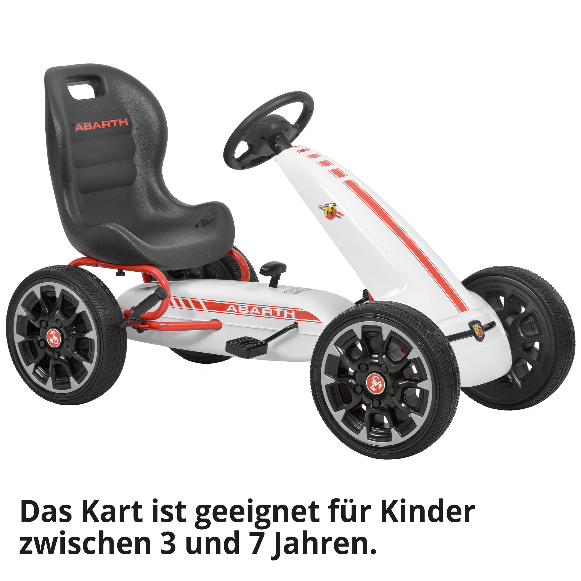HECHT ABARTH Tretkart White Tretkart für kinder bis 7 Jahre HECHT ABARTH Tretkart White Tretkart für kinder bis 7 Jahre