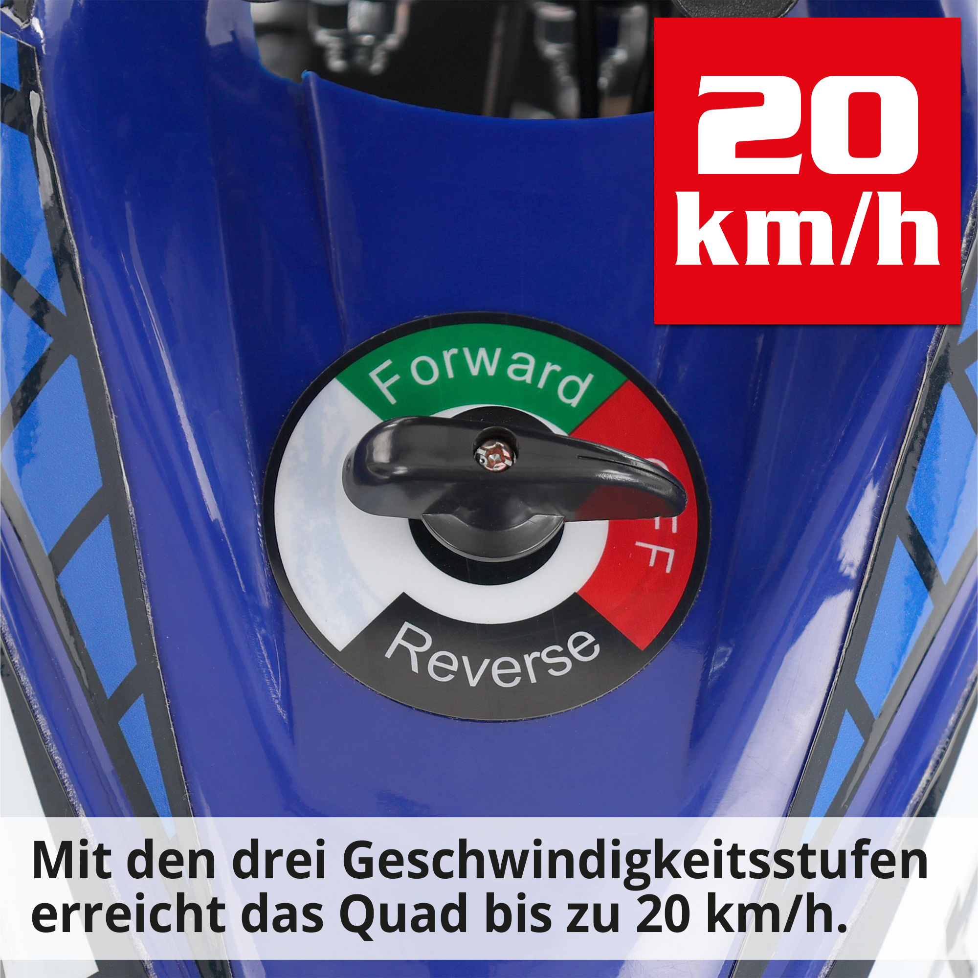 Hecht 54100 Blau QUAD mit 3 Geschwindigkeitsstufen bis zu 20km/h