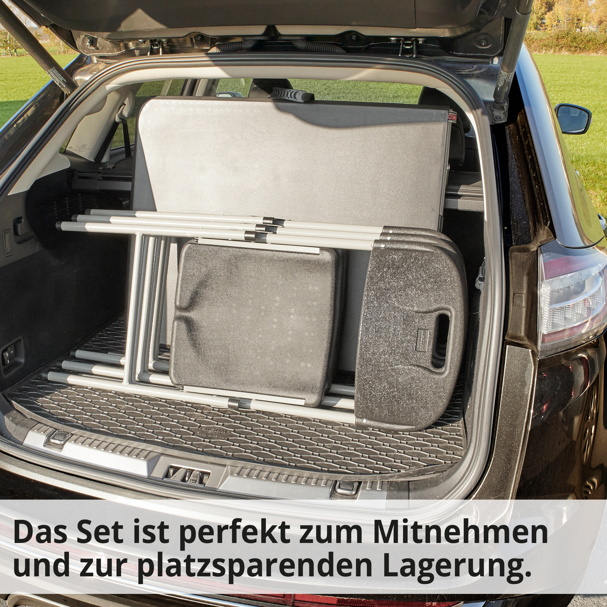 Hecht Foldis Set; Das Set ist perfekt zum Mitnehmen und zur platzsparenden Lagerung