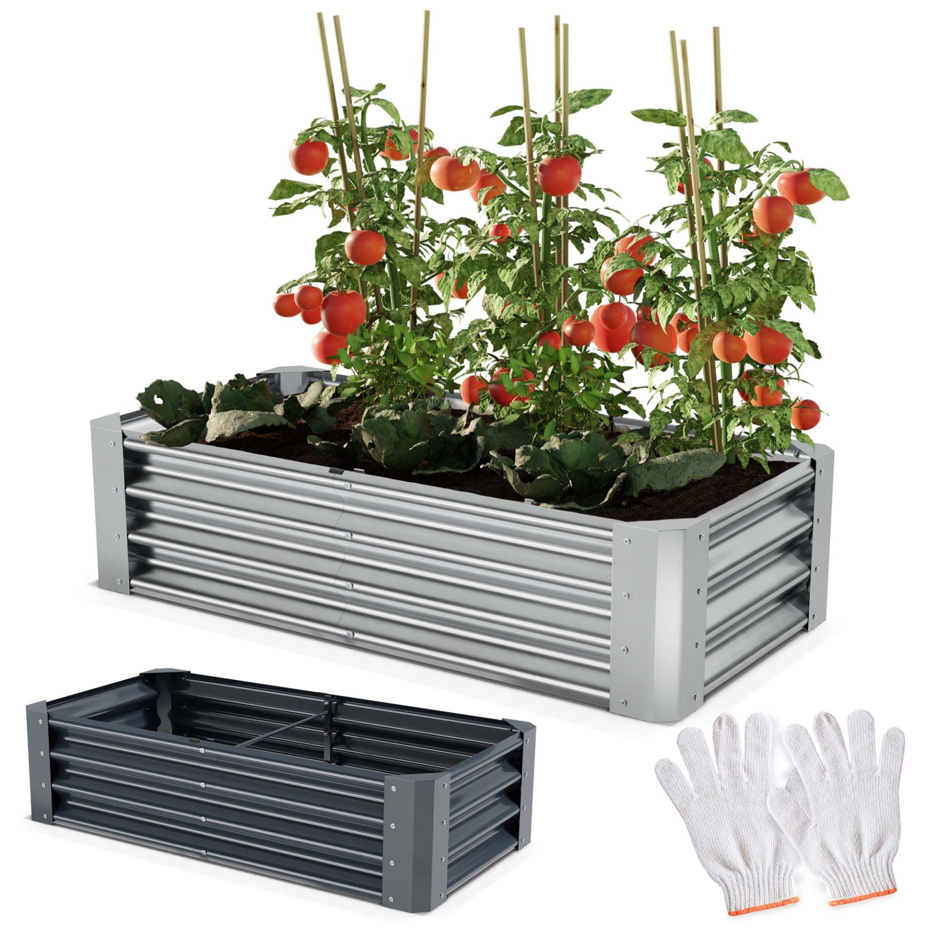 Hochbeet Stahl Silber - In verschiedene Farben erhältlich