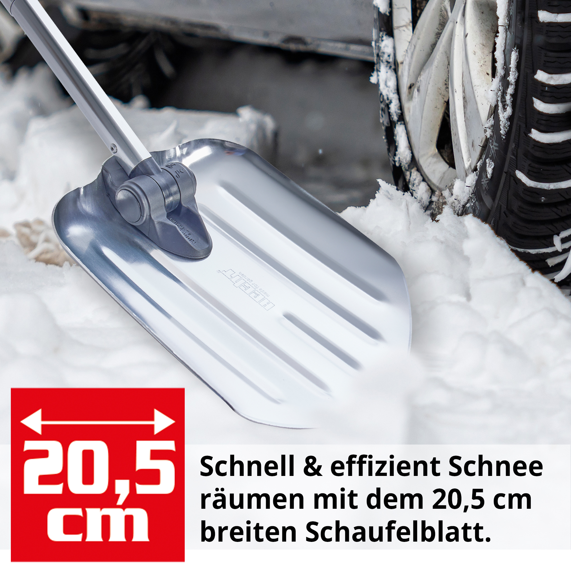 Hecht 205 GT Schneeschaufel Auto; Schnell und effizient Schnee räumen mit dem breiten Schaufelblatt