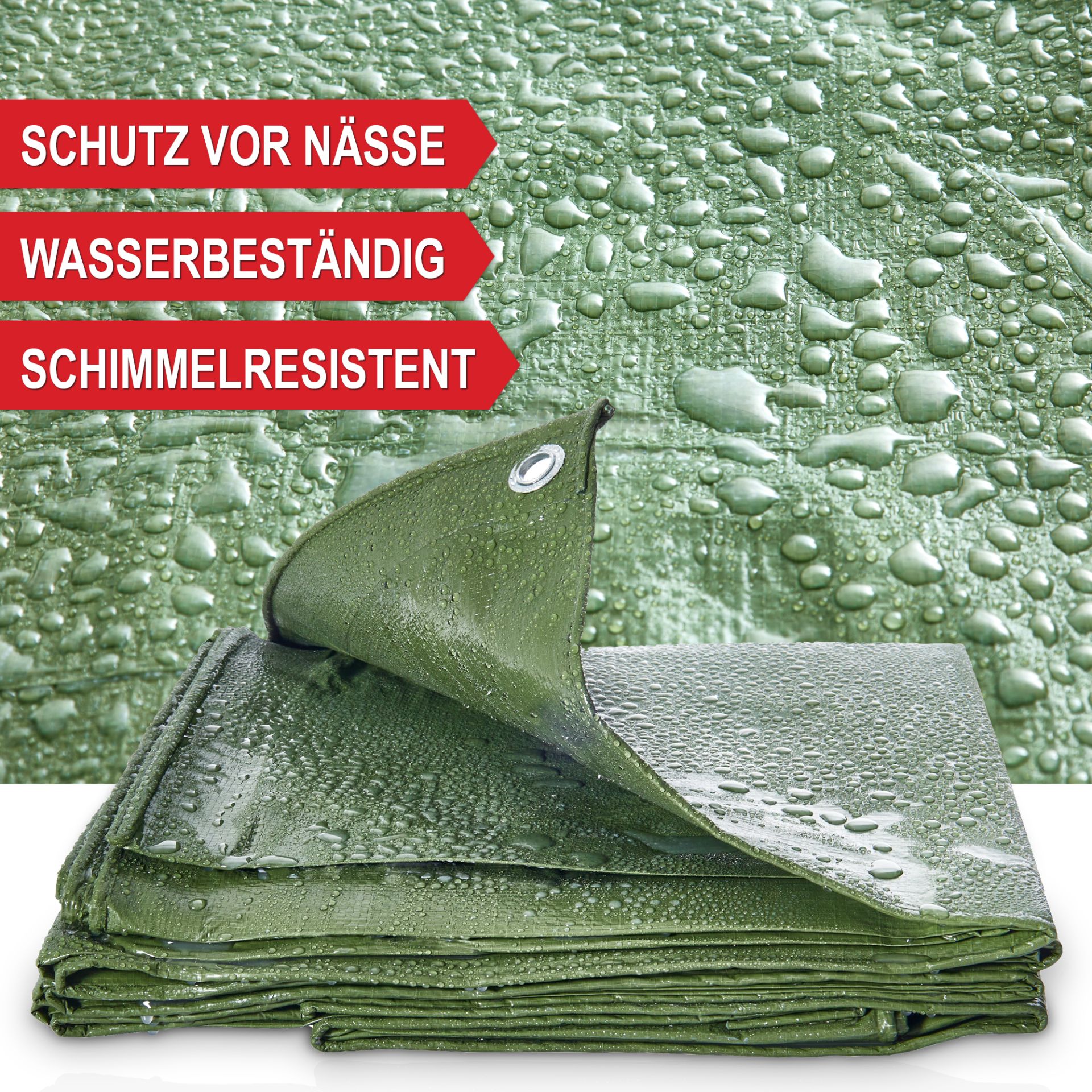 Schutz vor Nässe, Wasserbeständig, schnelle Resistenz - Abdeckplane