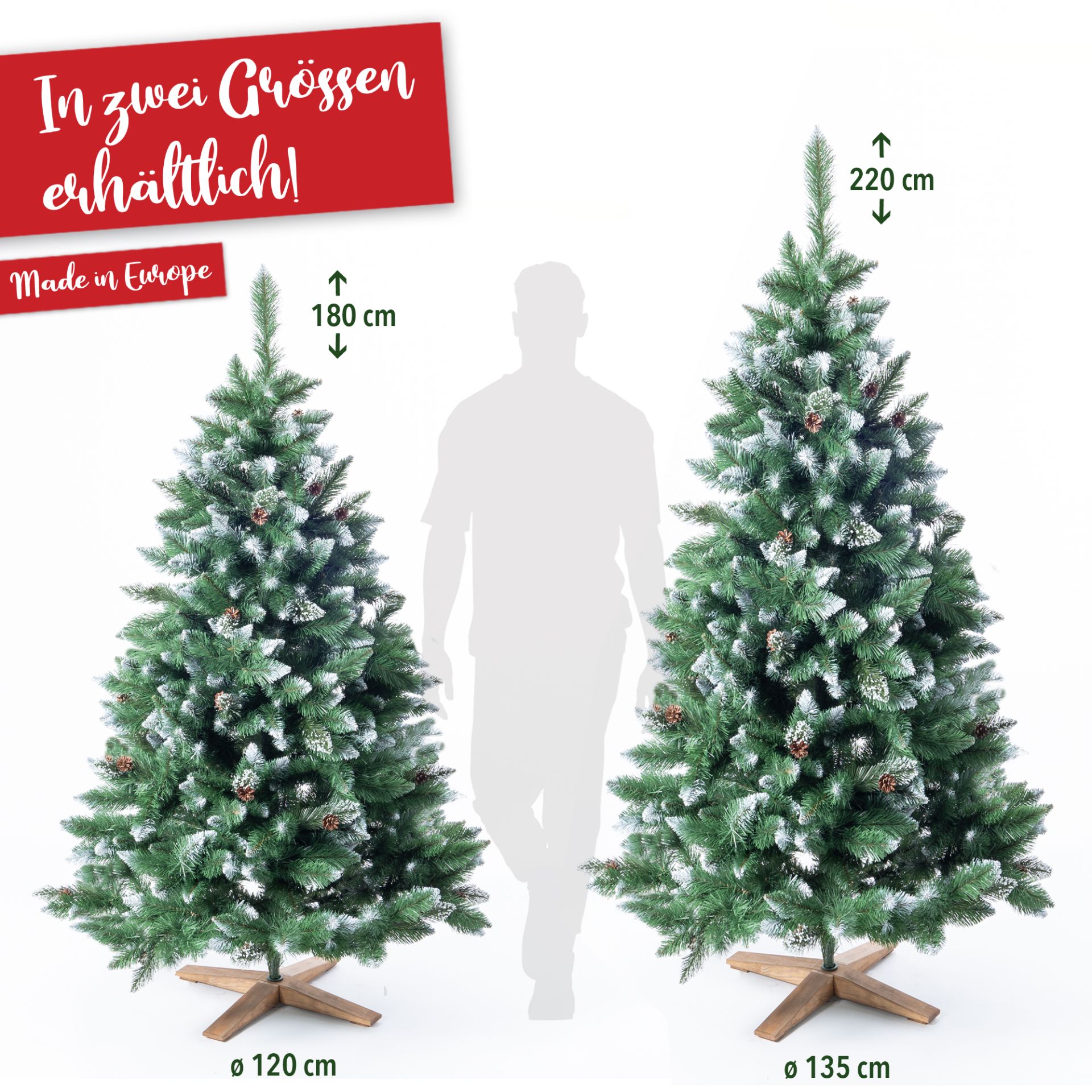 In zwei Größen erhältlich, mittelgroß und groß - Weihnachtsbaum Winterland