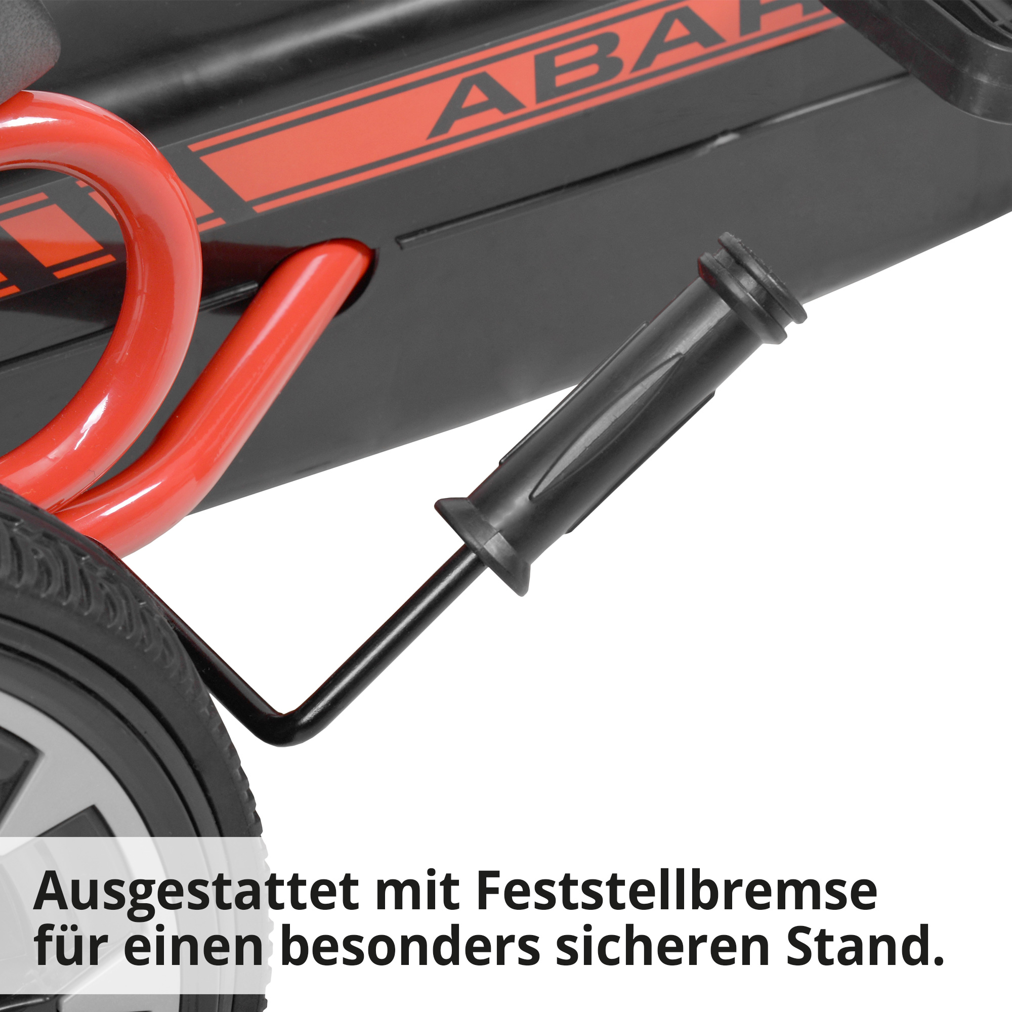 ABARTH Tretkart Black Tretkart mit Feststellbremse