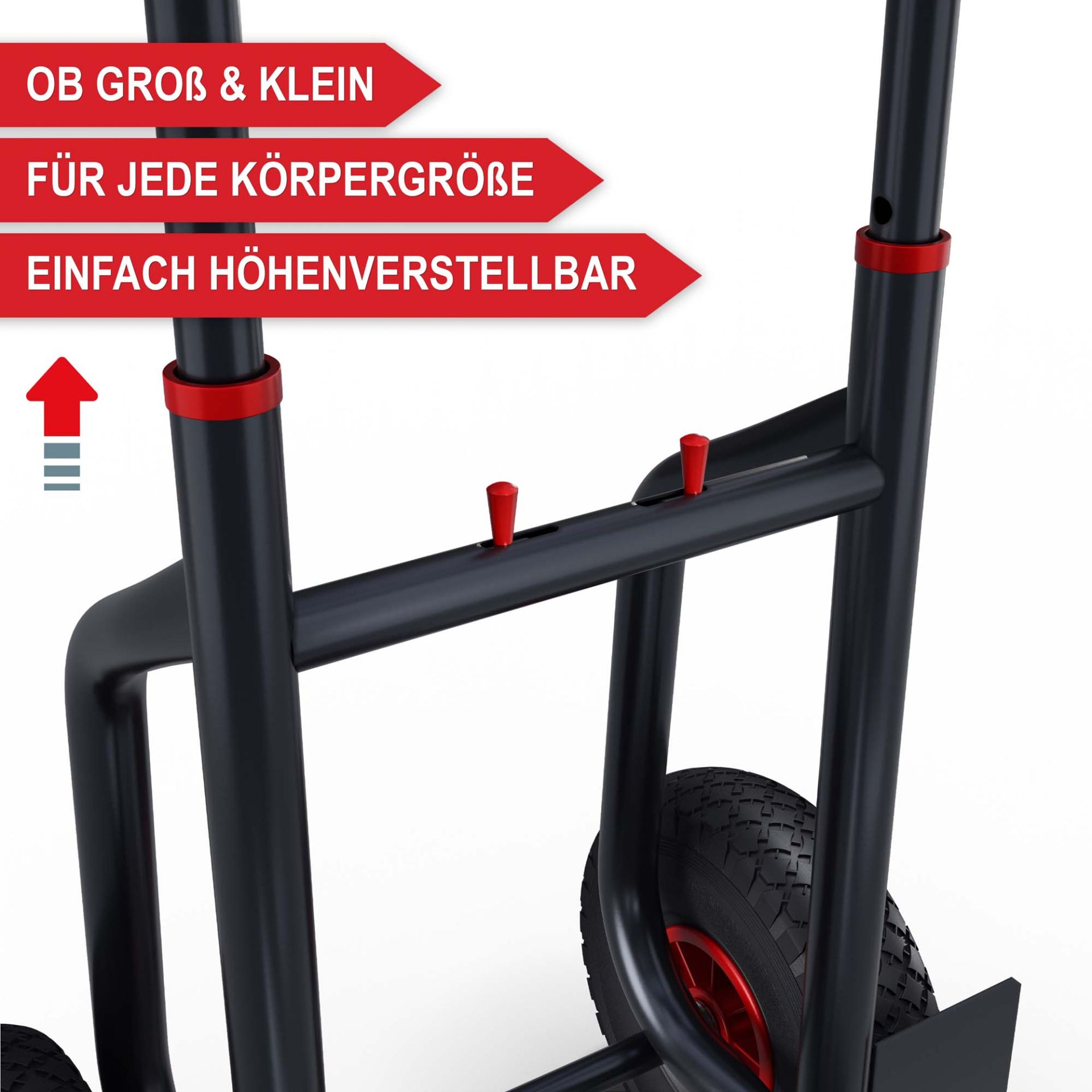 Sackkarre klappbar -  Ob groß und klein, für jede Körpergröße einfach Höhenverstellbar