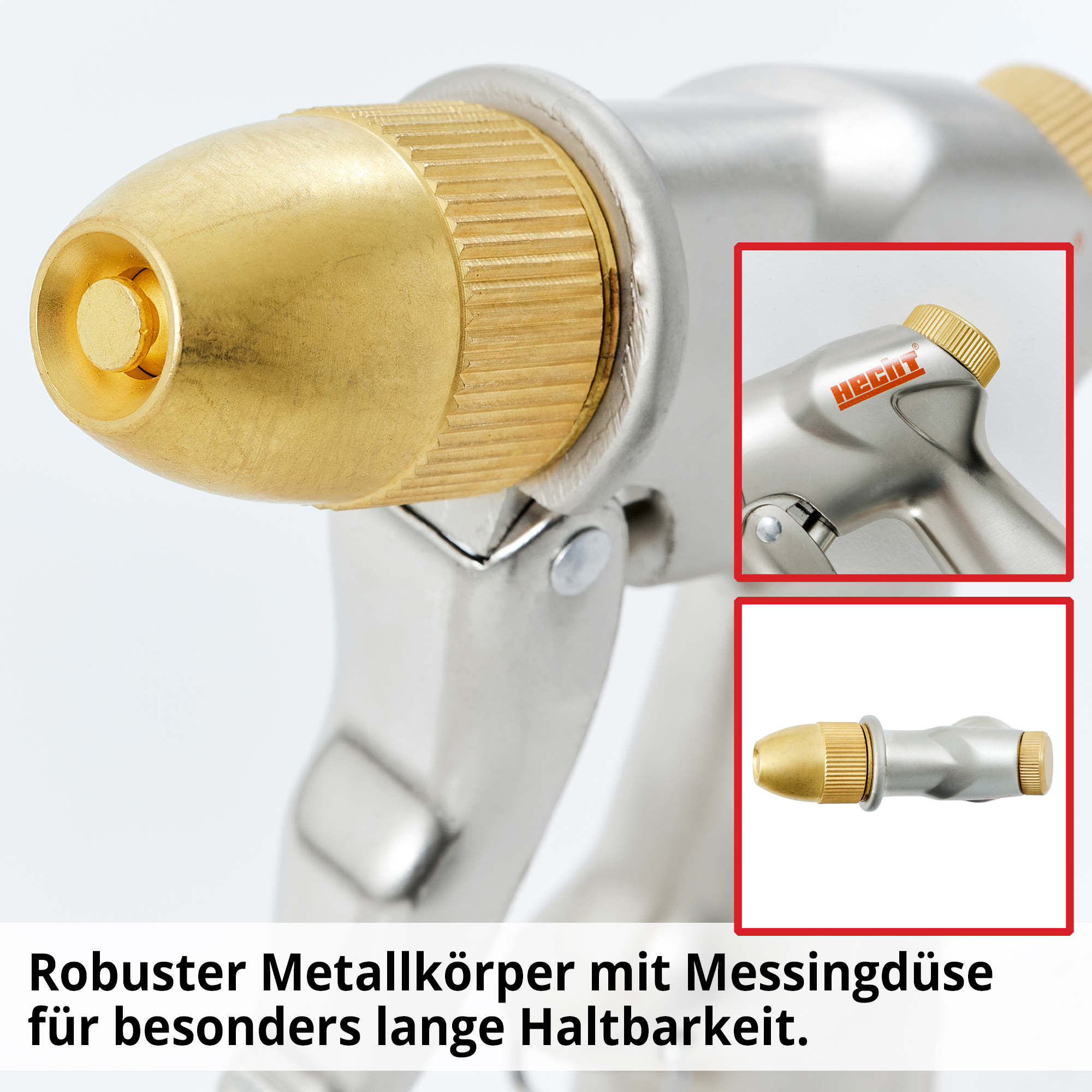 Hecht Gartenbrause 02095 mit robuster Messingdrüse besonders langer Haltbarkeit 