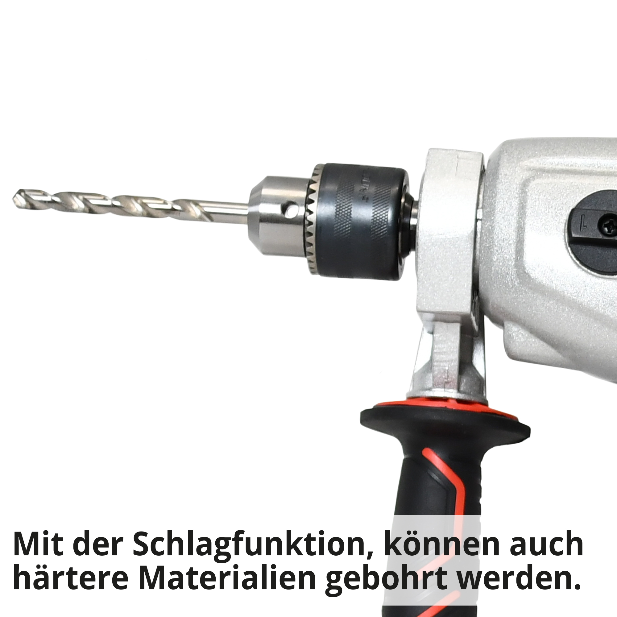 HECHT 1077 Schlagbohrmaschine; Mit Schlagfunktion, können auch härtere Materialien gebohrt werden
