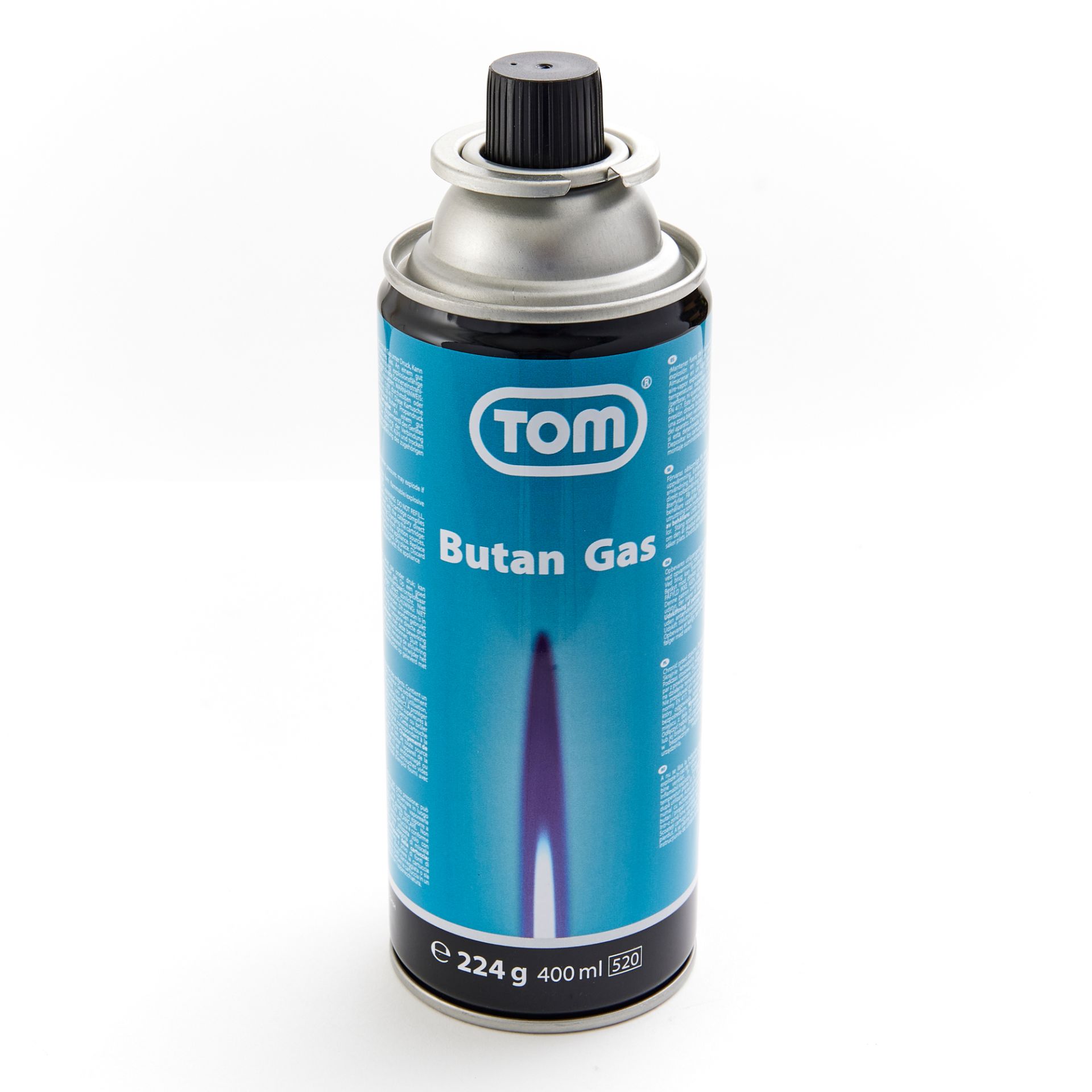 TOM CG-227 Butan Gas: Ideal für Gaskocher, Gasgrill, Gaslampe und andere mobile Geräte