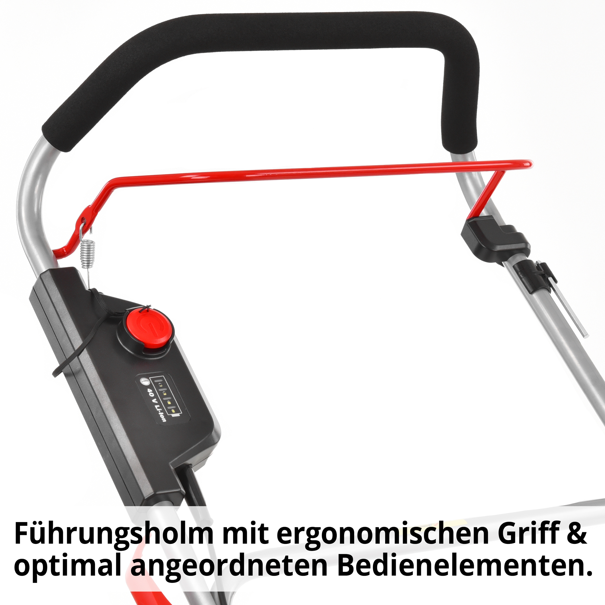 Vertikutierer; Ergonomischer Griff und optimal angeordneten Bedienelementen