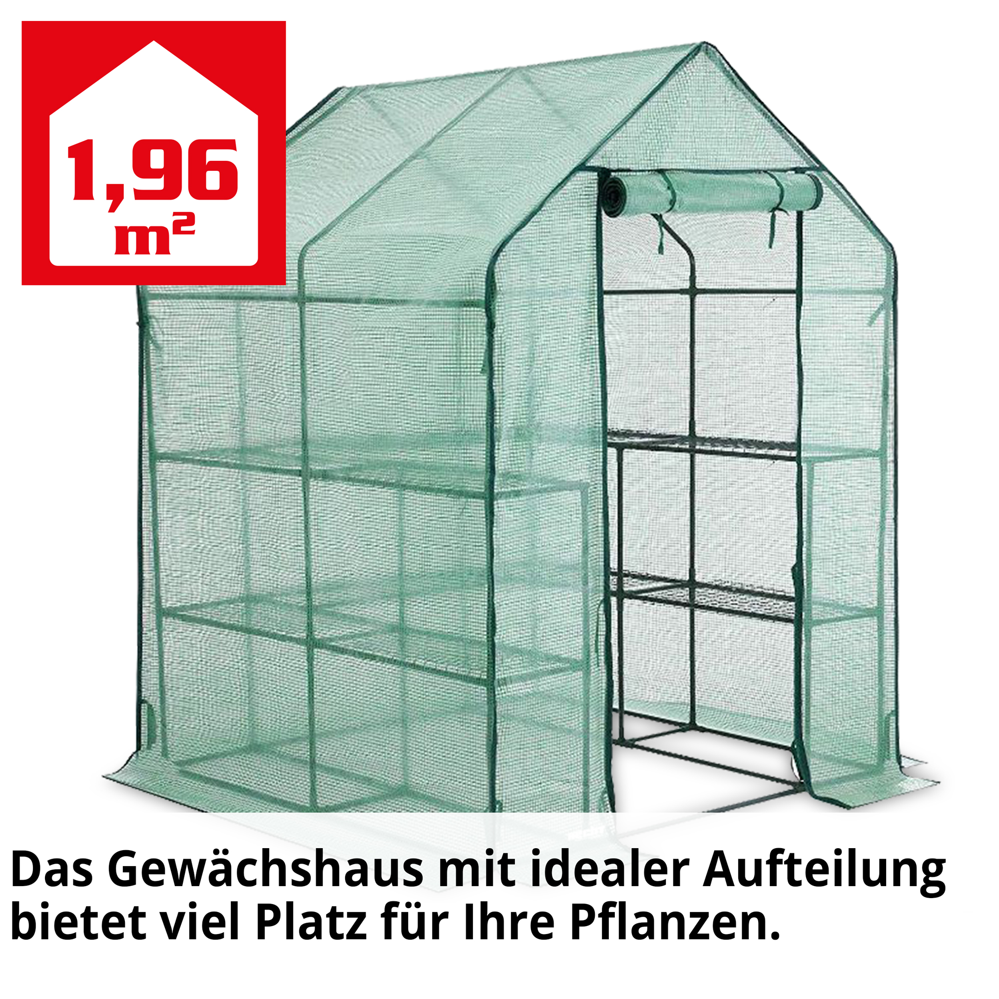 Hecht Tilt II Foliengewächshaus mit idealer Aufteilung für viel Platz für ihre Pflanzen