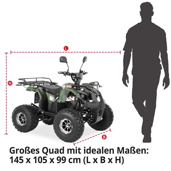 Hecht 56155 HURON - Großes Quad mit idealen Maßen
