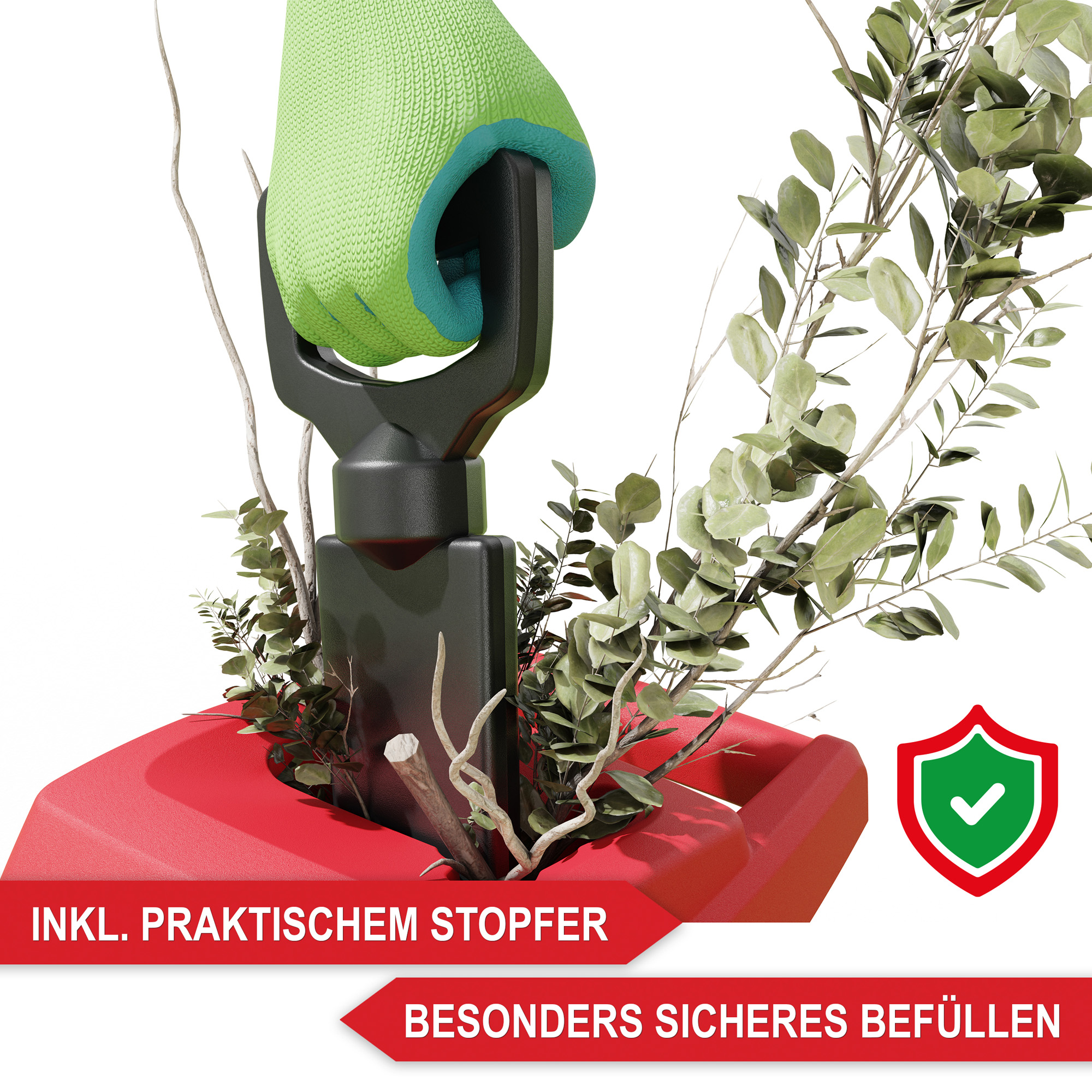 ONBEST elektrischer Gartenhäcksler inklusive Stopfer 