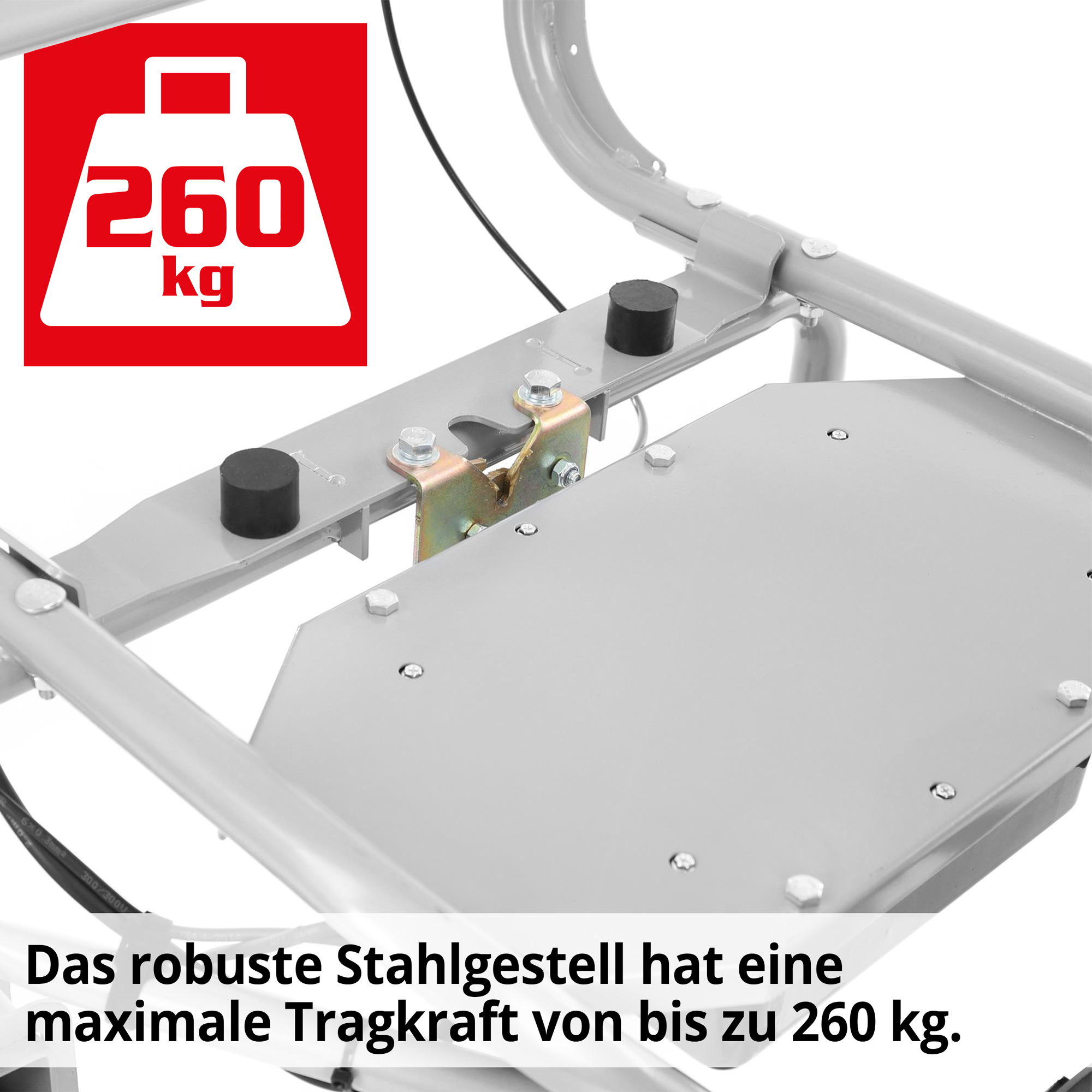 Elektro-Schubkarre mit robuster Bauweise und für 260 kg 